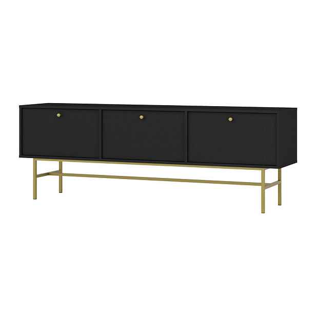 MASSENO TV STOLEK TORINO, 180x40,8x62,5 cm se 3 dvířky, grafitový