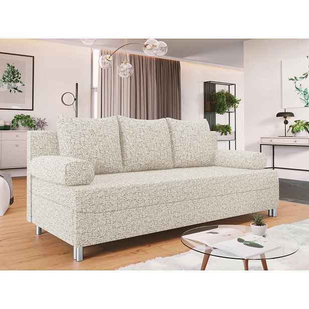 Rozkládací pohovka s úložným prostorem ELZA - béžová 3