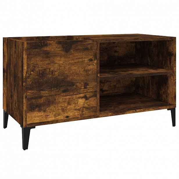 vidaXL Skříňka na LP desky kouřový dub 84,5x38x48 cm kompozitní dřevo