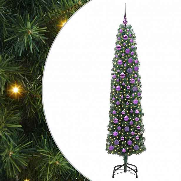 vidaXL Umělý vánoční stromeček Zelená 180 cm PVC, ocel a plast