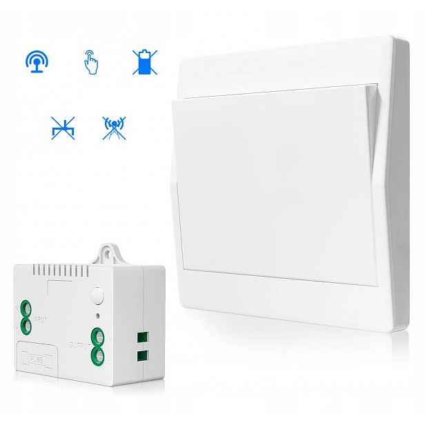 Bezdrátový vypínač světla Rf 433 MHz, bezdrátový nástěnný panel