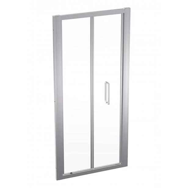 Geberit GEO - Sprchové dveře 90x190 cm, stříbrná/čiré sklo 560.126.00.2
