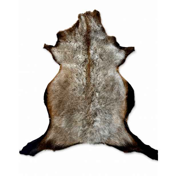 Ovčí kůže „kameruňská“ Šedá-hnědá 80 cm/L (D.Jagnia) 100%Přírodní!*UNIKÁT*