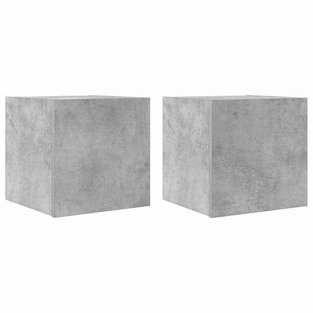 vidaXL Nástěnné TV skříňky 2 ks betonově šedé 30,5x30x30 cm