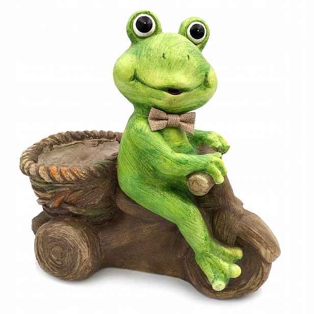 Zahradní Žába S Květináčem Velká Figurka Do Zahrady Zahradní Dekorace 35 cm