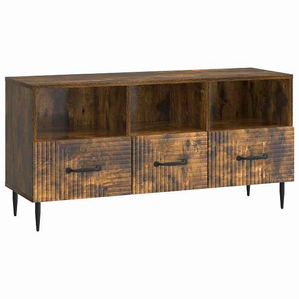 vidaXL Televizní skříň Kouřový dub 102 x 34,5 x 50 cm Kompozitní dřevo