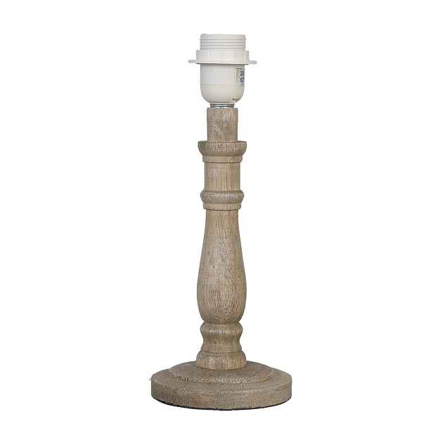 Hnědá dřevěná noha k lampě Cia - Ø 12*31 cm E27/max 1*40W Clayre & Eef