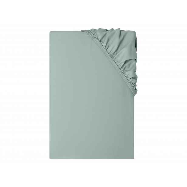 Livarno® Saténové napínací prostěradlo, 180-200 x 200 cm (zelená)