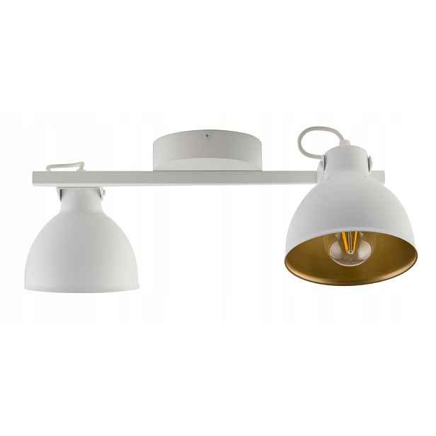 Mars Sigma Lighting Stropní reflektor 2xE27 loftový bílo-zlatý, nastavitelný