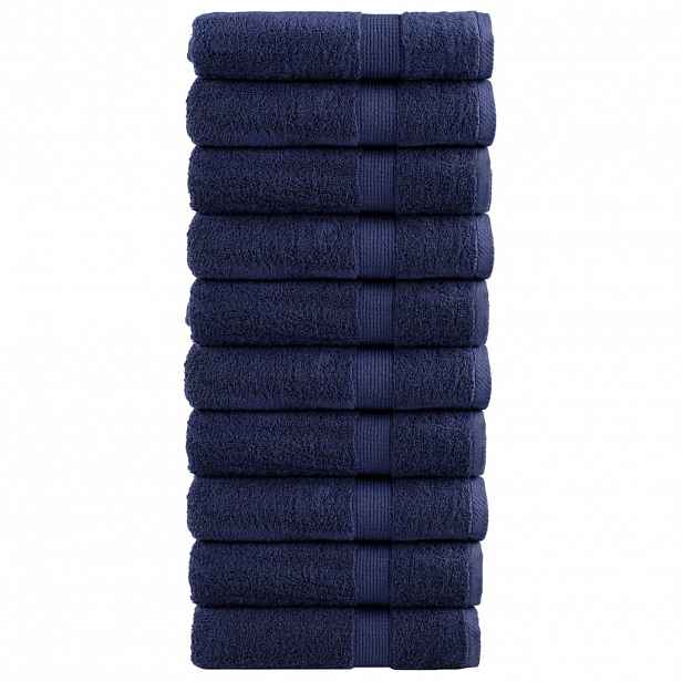 vidaXL Prémiové ručníky do sprchy SOLUND 10 ks tmavě modré 70x140 cm 600 g/m²