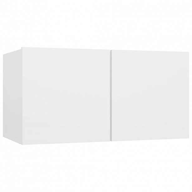 vidaXL Závěsná TV skříňka bílá 60x30x30 cm