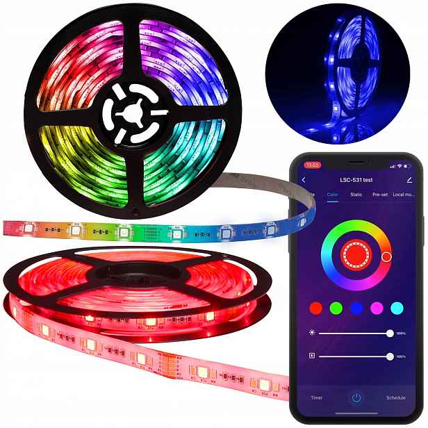 Denver Led Páska 5 M Rgb Barevná Wi-fi Tuya