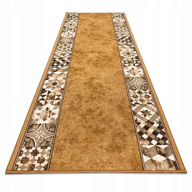 Koberec Chodníkový Loma Beige 67X250 CM Protiskluzový, Odolný Polyamid