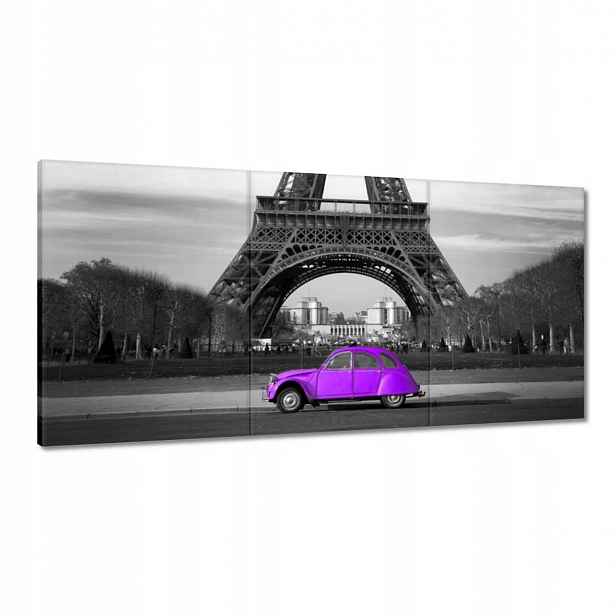 Obrazy 120x60 Fialová Citroen Věž
