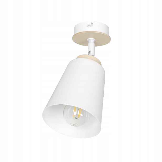 Stropní Svítidlo Emibig Atlas 1xE27 15W bílé/světlé dřevo