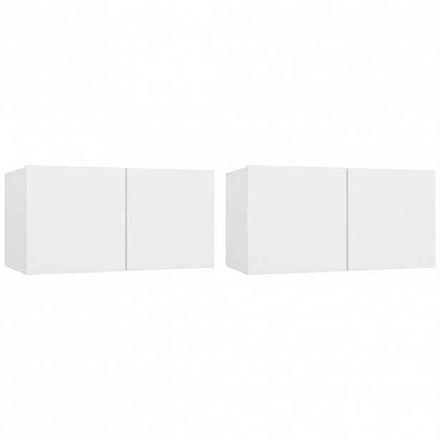 vidaXL Závěsné TV skříňky 2 ks bílé 60x30x30 cm