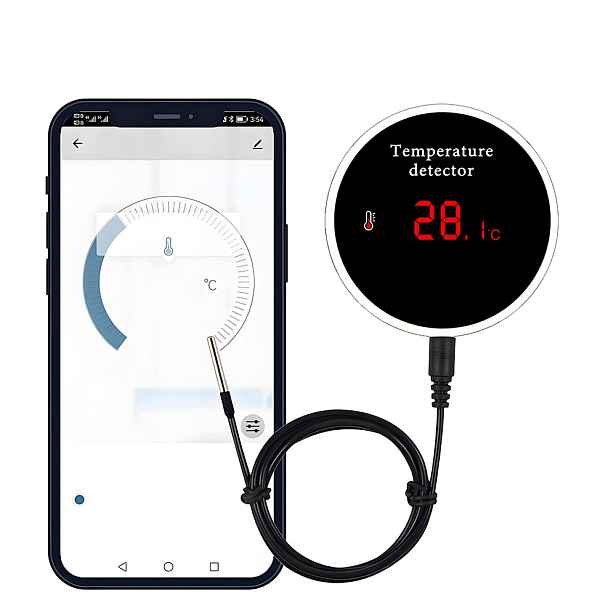 Inteligentní senzor teploty, hermetická sonda Alarm, WiFi obrazovka