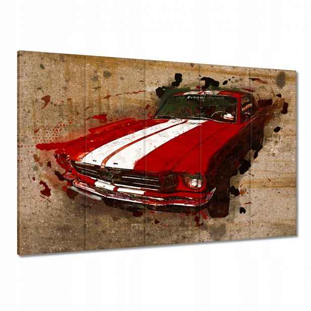Obrazy 100x70 Červený Ford Mustang Usa
