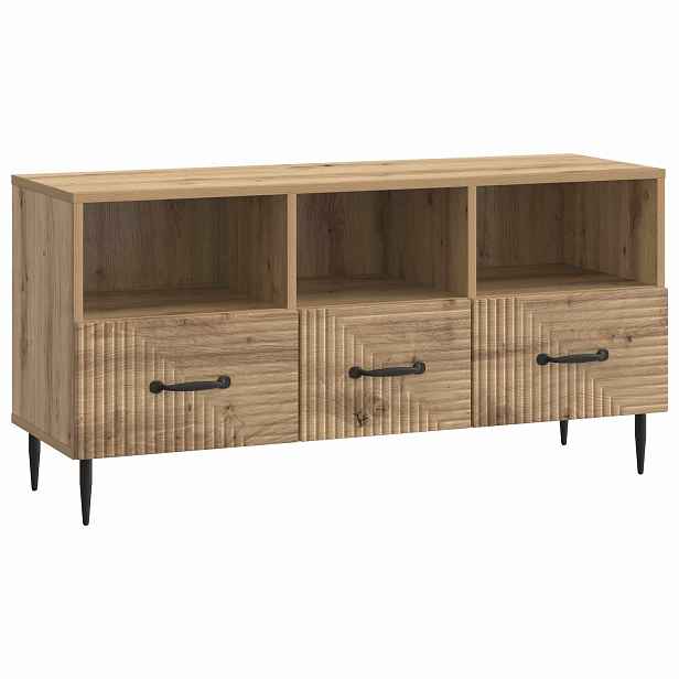 vidaXL Televizní skříň 102 x 34,5 x 50 cm Dub artisan Kompozitní dřevo