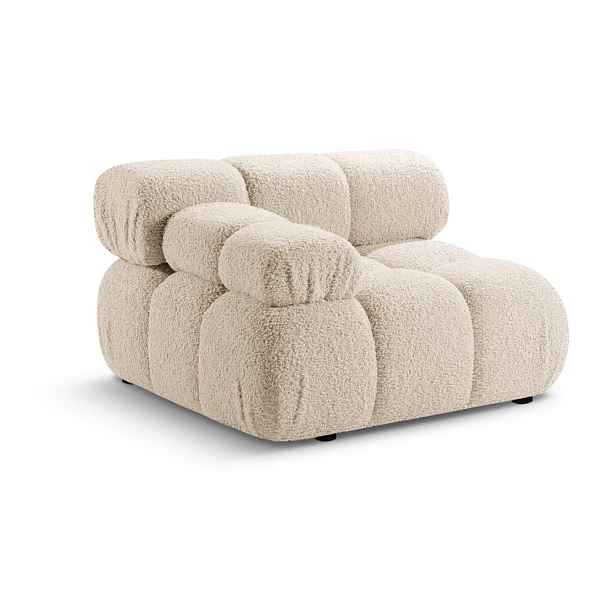 Béžový modul pohovky z textilie bouclé (levý roh) Bellis – Micadoni Home