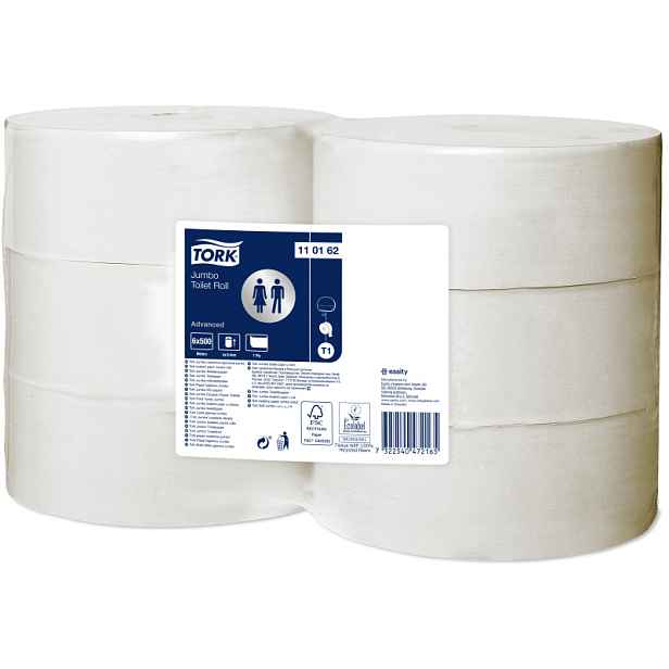 TORK Jumbo toaletní papír Advanced 2-vr., rec., průměr role 26cm, (bal. 6ks) T1 120272