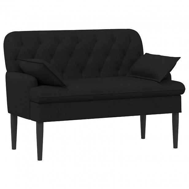 vidaXL Pohovka s knoflíkovým prošíváním Černá 111 x 68 x 80 cm Textil