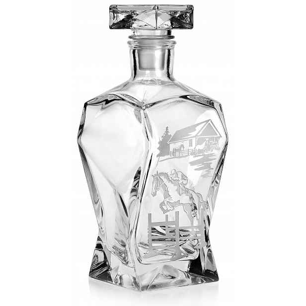 Odlamovací karafa na whisky "koně" 750 ml 1 Ks.