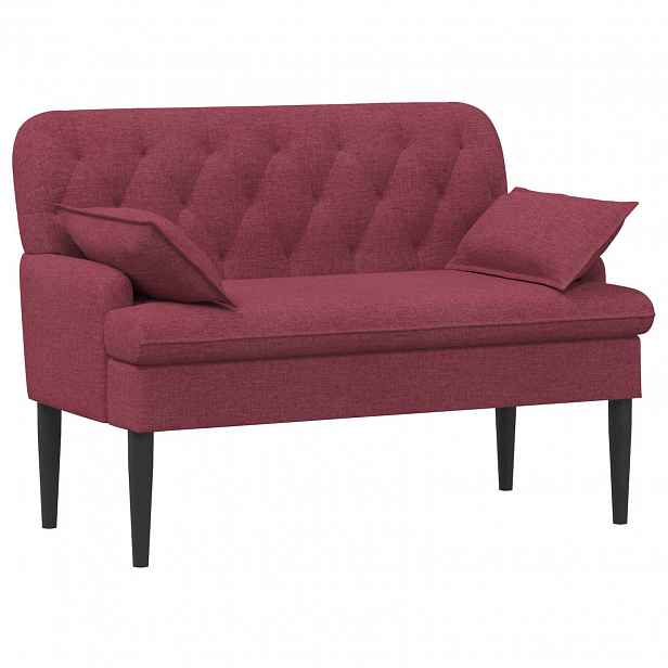 vidaXL Pohovka s knoflíkovým prošíváním Víno Červené 111 x 68 x 80 cm