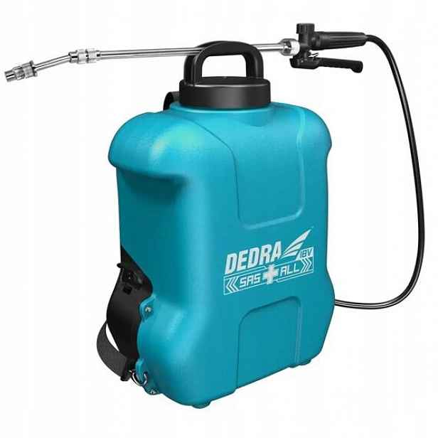 Dedra aku zádový postřikovač 18V, nádoba 16l, 1,45l/min., tryska 55-100cm,