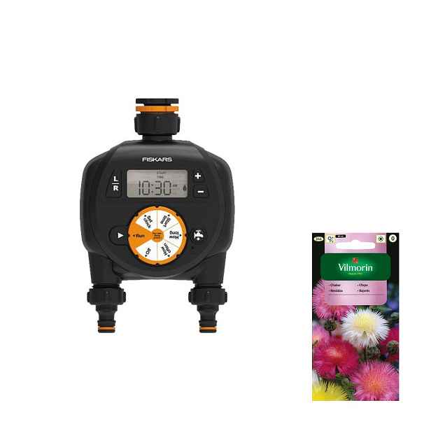 Fiskars Ovladač pro zavlažování Programátor 2 sekce +dárek semena