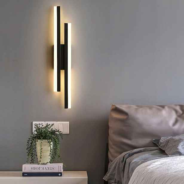 Led Nástěnné Svítidlo Lineární Lampa Černé Moderní 3000K/4500K/6500K 16W