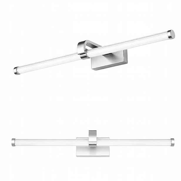 Lineární nástěnné svítidlo 60 cm stříbrné Led Neutrální bílá 9 W do koupelny Toolight