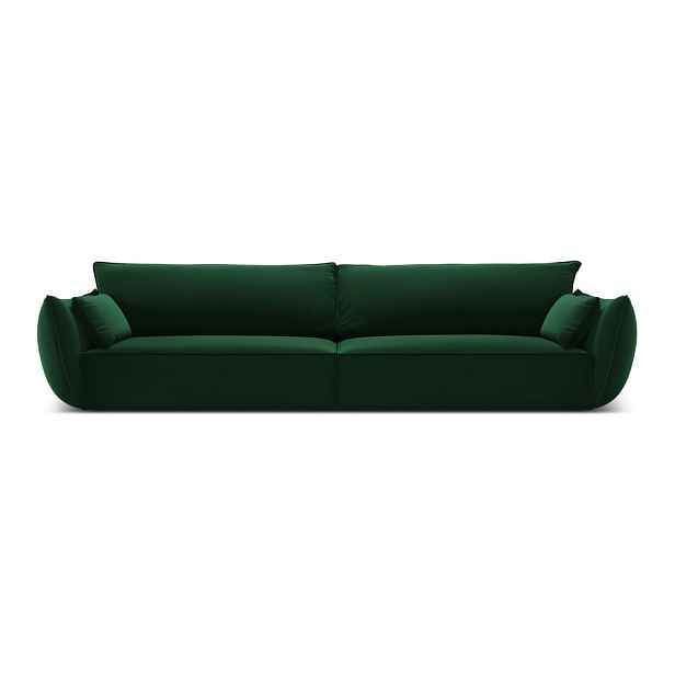 Tmavě zelená sametová pohovka 248 cm Vanda – Mazzini Sofas