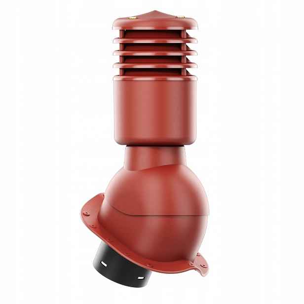 Větrací komín Smartline profil N fi 125 mm, zateplený, červený