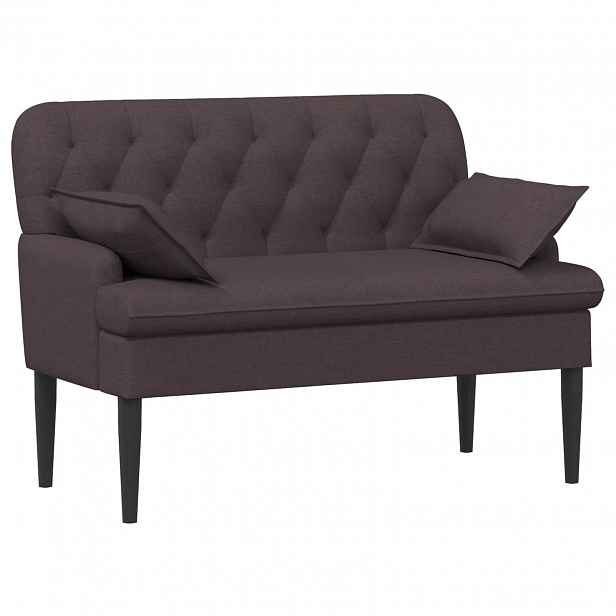 vidaXL Pohovka s knoflíkovým prošíváním Tmavě hnědá 111 x 68 x 80 cm