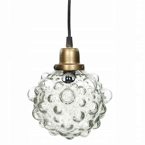 Závěsná lampa Pearl skleněné stínidlo Zlatá