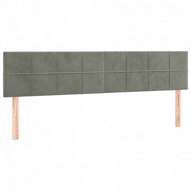 vidaXL Čela postele světle šedá 180x5x78/88 cm samet
