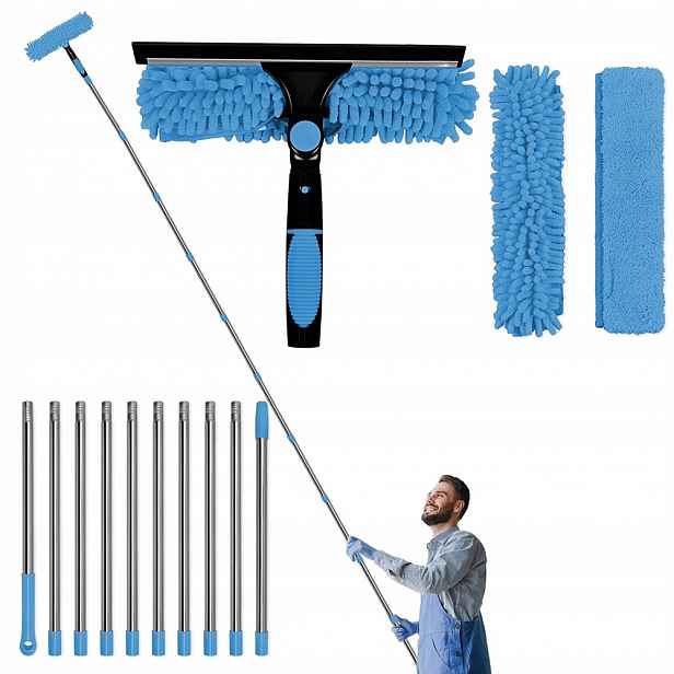 Mop Na Okna Teleskopický Čistič Oken A Zrcadel Kabiny Dlouhý 424 CM 2V1