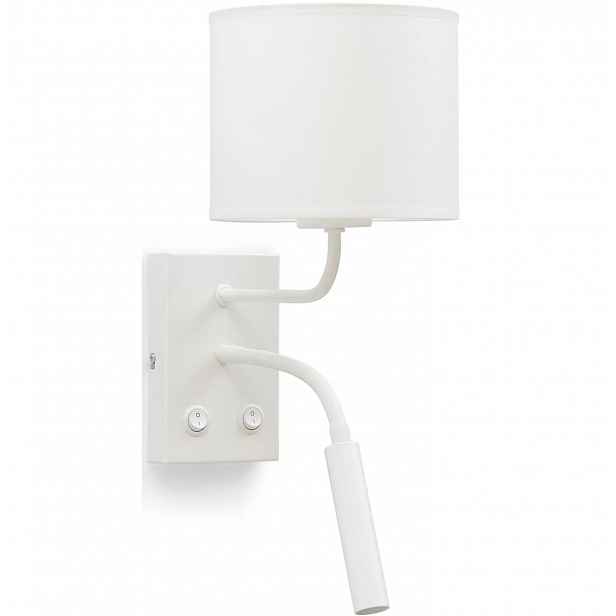 Nástěnná lampa se čtecím ramenem VESPILLO - bílá