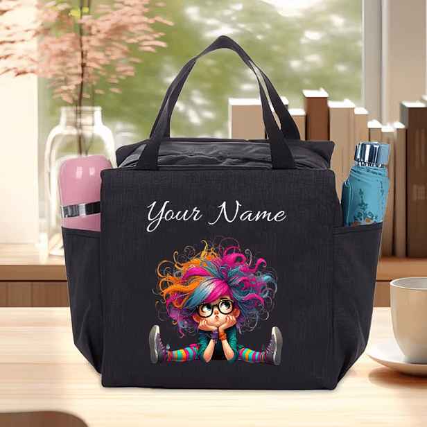 TEMU Obědová taška s personalizovaným jménem/monogramem - Vlastní - Kompatibilní nosič bento boxu s velkokapacitní izolovanou taškou vhodnou pro