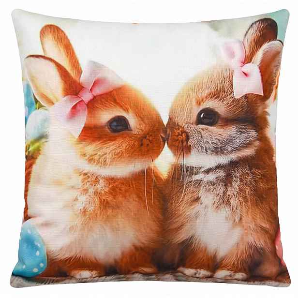 Velikonoční povlak na polštář HELLO BUNNY VI. 40x40 cm Mybesthome