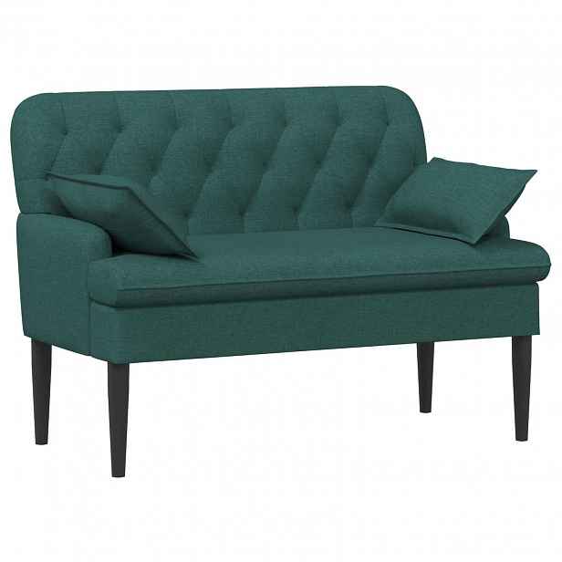 vidaXL Pohovka s knoflíkovým prošíváním Tmavě zelená 111 x 68 x 80 cm