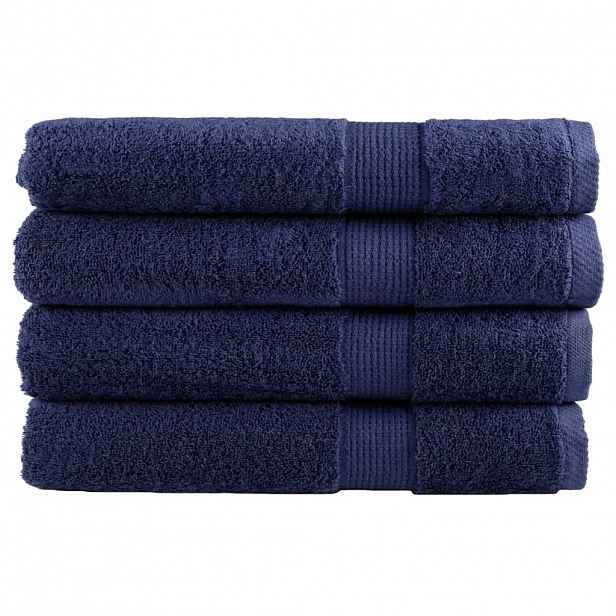 vidaXL Prémiové saunové osušky SOLUND 4 ks tmavě modré 80x200 cm 600 g/m²