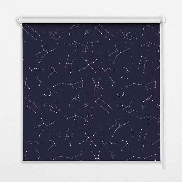 TULUP VNITŘNÍ roleta - okenní roleta - roleta - 90x180 cm - Souhvězdí hvězd