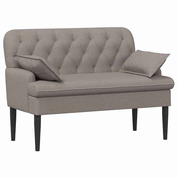 vidaXL Pohovka s knoflíkovým prošíváním Taupe 111 x 68 x 80 cm Textil