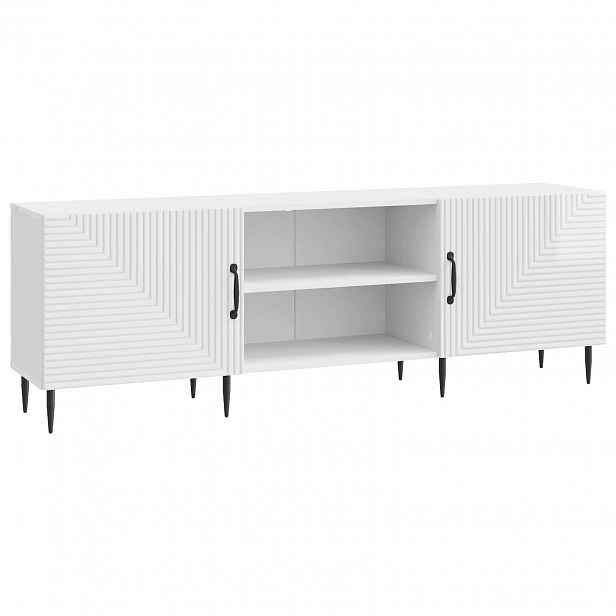 vidaXL Televizní skříň 150 x 31 x 50 cm Bílá s vysokým leskem
