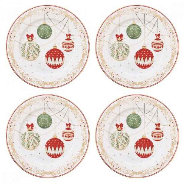 4dílná sada dezertních talířů, porcelán, 19cm, "Christmas Eve" - ​​Eas