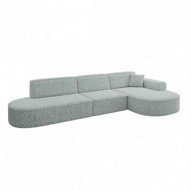 ALTDECOR ROHOVÁ SEDACÍ SOUPRAVA s otomanem vpravo MARI-L2 – 328 x 171 x 79 cm, zelená látka