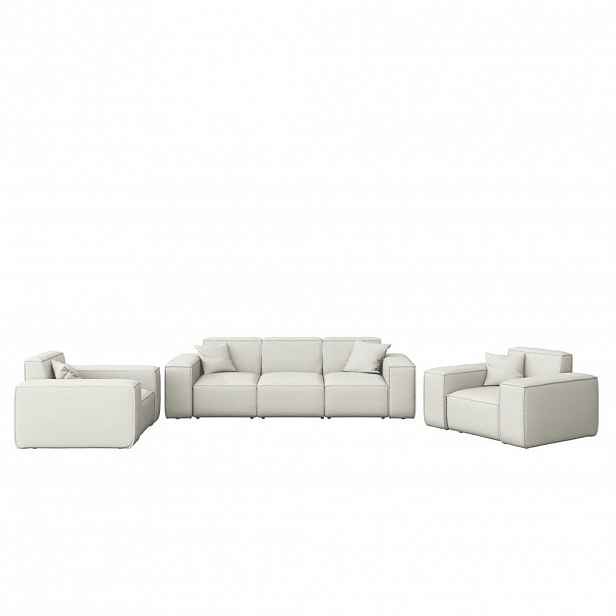 Kaiser Möbel ZAHRADNÍ SEDACÍ SOUPRAVA 3+1+1 MALIBU tkanina Odyssey Krémová