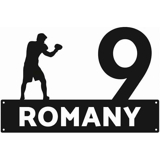 Numer Na Dům Tabule Adresa Ocel 2 mm Romany ul.